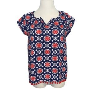 Rafaella Women’s Medallion Print Top Size LP